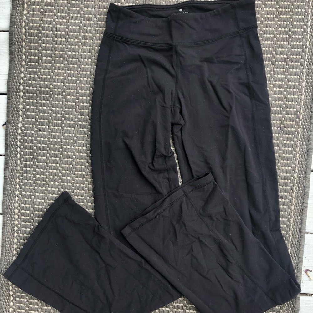 Athleta ST Large Flare Yoga Black Pants